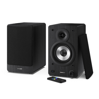SHARP 2-way Active Bookshelf Speakers with Bluetooth, USB Playback, Optical, AUX & RCA input