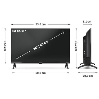 SHARP 24HD2225K 24 Inch HD Roku Smart TV with Freely