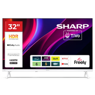 SHARP 32HE2245KW 32 Inch HD TiVo Smart TV Frameless - White