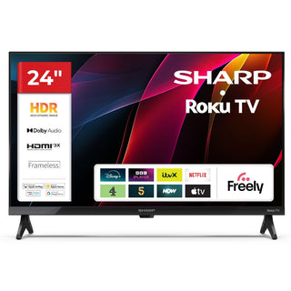 SHARP 24HD2225K 24 Inch HD Roku Smart TV with Freely