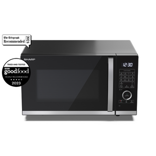 SHARP 25 Litre 900W Semi-Digital Flatbed Combi Microwave Oven with Convection and 1200W Grill