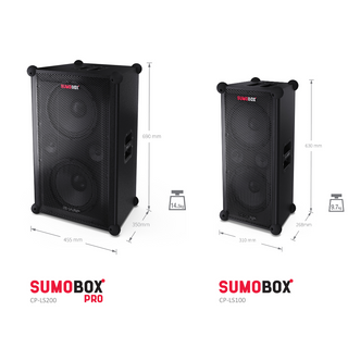 SHARP Sumobox Pro - High Performance 200W RMS Portable Speaker/PA System With Duo Mode & SAM® by Devialet Technology