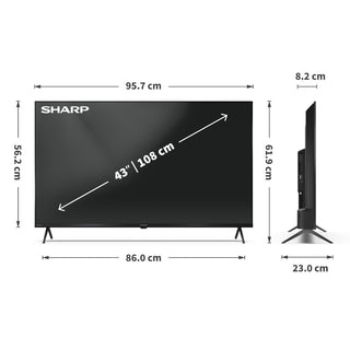SHARP 43HM5245K 43 Inch 4K Ultra HD TiVo Smart QLED TV Frameless