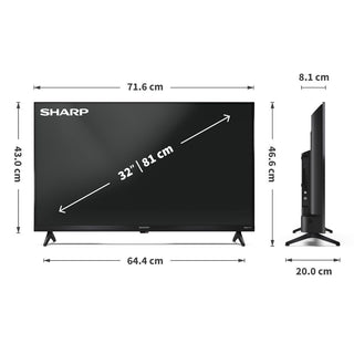 SHARP 32HD2225K 32 Inch HD Roku Smart TV with Freely