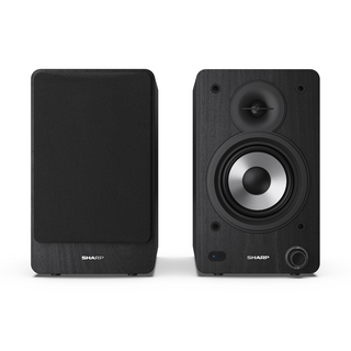 SHARP 2-way Active Bookshelf Speakers with Bluetooth, USB Playback, Optical, AUX & RCA input