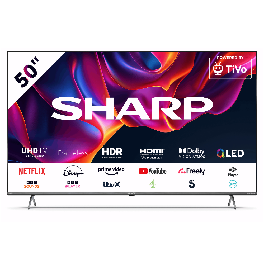 Sharp Tvs SHARP 50GM6245K 50 Inch 4K UHD QLED Smart TV with TiVo – Sharp Consumer UK