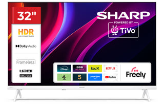 SHARP 32HE2245KW 32 Inch HD TiVo Smart TV Frameless