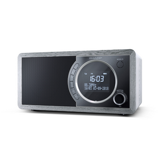 SHARP 6W DAB+ and FM Digital Radio with Bluetooth, LED Display and Alarm Clock