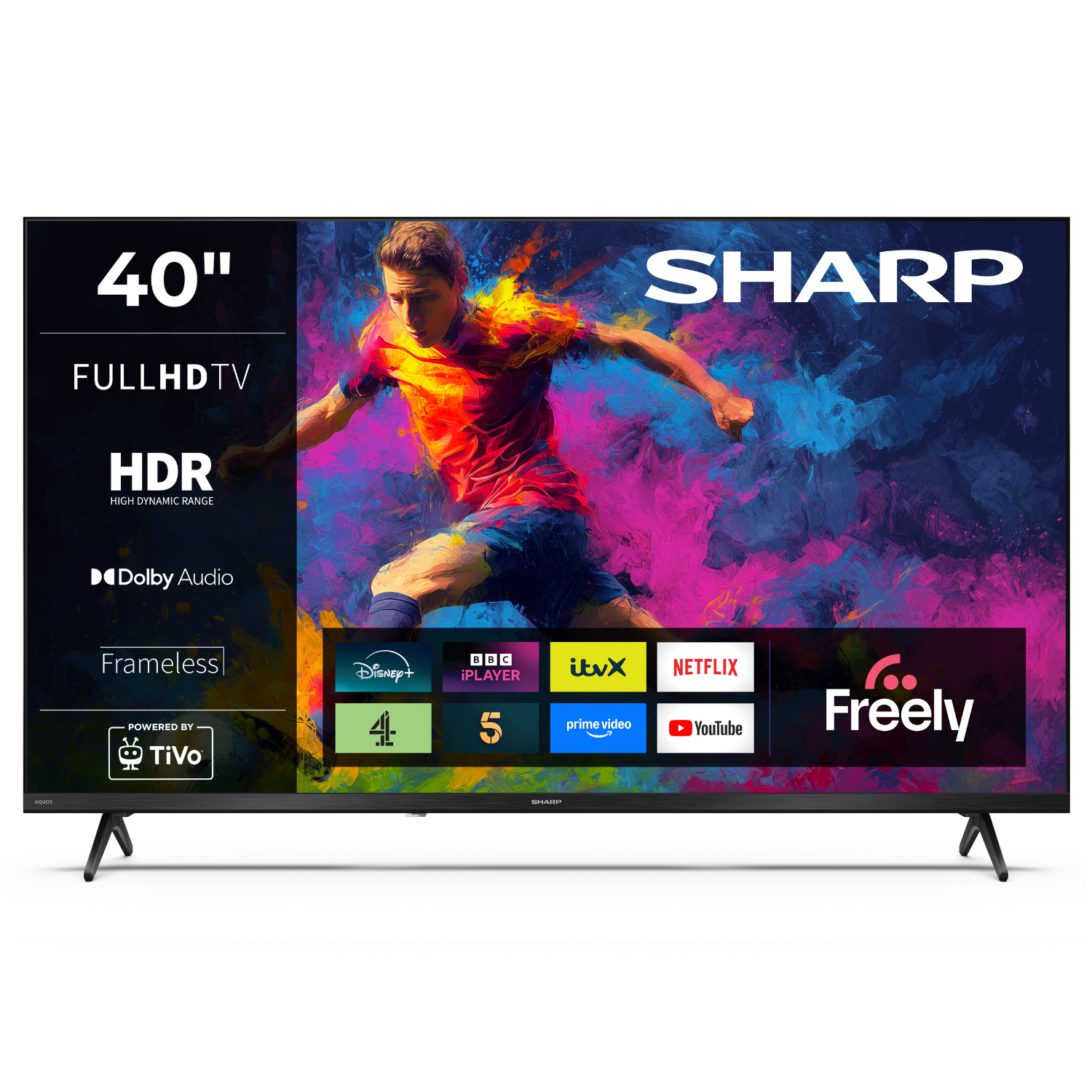 SHARP 40HE2245K 40 Inch Full HD TiVo Smart LED TV Frameless