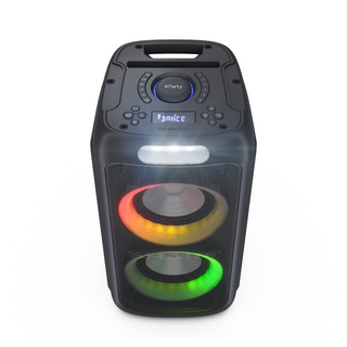 SHARP 130W High Power Portable Party Speaker With Flashing Disco Lights - Black