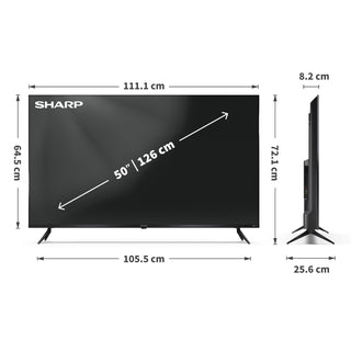 SHARP 50HJ6225KB 50 Inch 4K UHD Quantum Dot Smart Roku TV