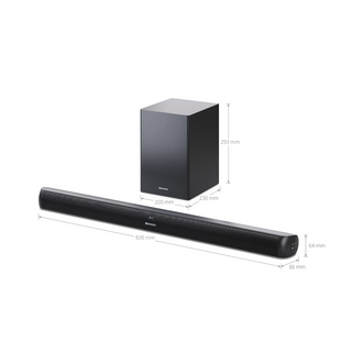 SHARP 2.1 Soundbar - 200W Slim Speaker With Wireless Subwoofer