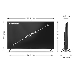 SHARP 43GK4245K 43 Inch 4K Ultra HD TiVo Smart LED TV Frameless