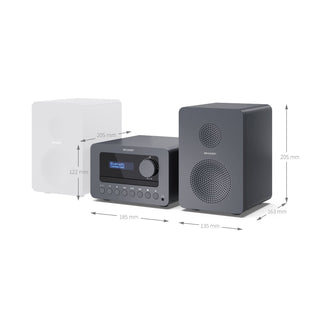 SHARP Tokyo 40W Hi-Fi Micro Sound System With FM Radio & CD Player